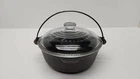 Vintage Wagner Ware 2qt Quart Cast Iron Dutch Oven with C-5 Glass Lid VERY GOOD
