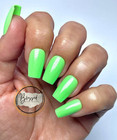 Red Aspen Press On Nails-Easygoing Emma Ann- LONG Coffin Acrylic Green — photo 3