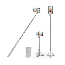Selfie Stick Tripod,3 in 1 Extendable 360  Rotation Tripod Stand with White