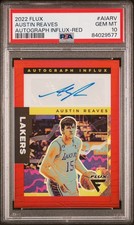 2022 Panini Flux Auto Influx Red Austin Reaves PSA 10 Jersey #15/49 Prizm SP