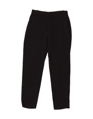 MASSIMO DUTTI Womens Slim Chino Trousers EU 36 XS W27 L28 Black Viscose FJ06