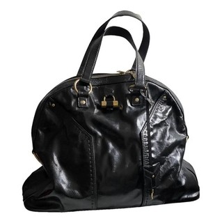 Saint Laurent Muse Tragetasche Medium Schwarz Leder