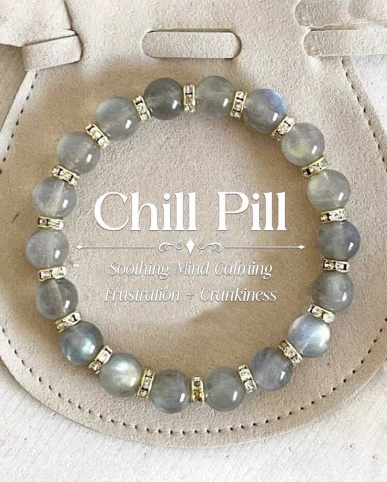 Bracelet de labradorite en véritable pierre précieuse aux reflets bleu azur d'exception