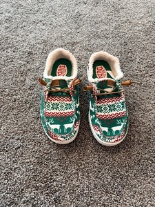 Hey Dude Men\'s Sunapee Penguins Red Green‎ Slip-on Shoes Size 10 Christmas NEW Hey Dude Christmas | eBay main image 4