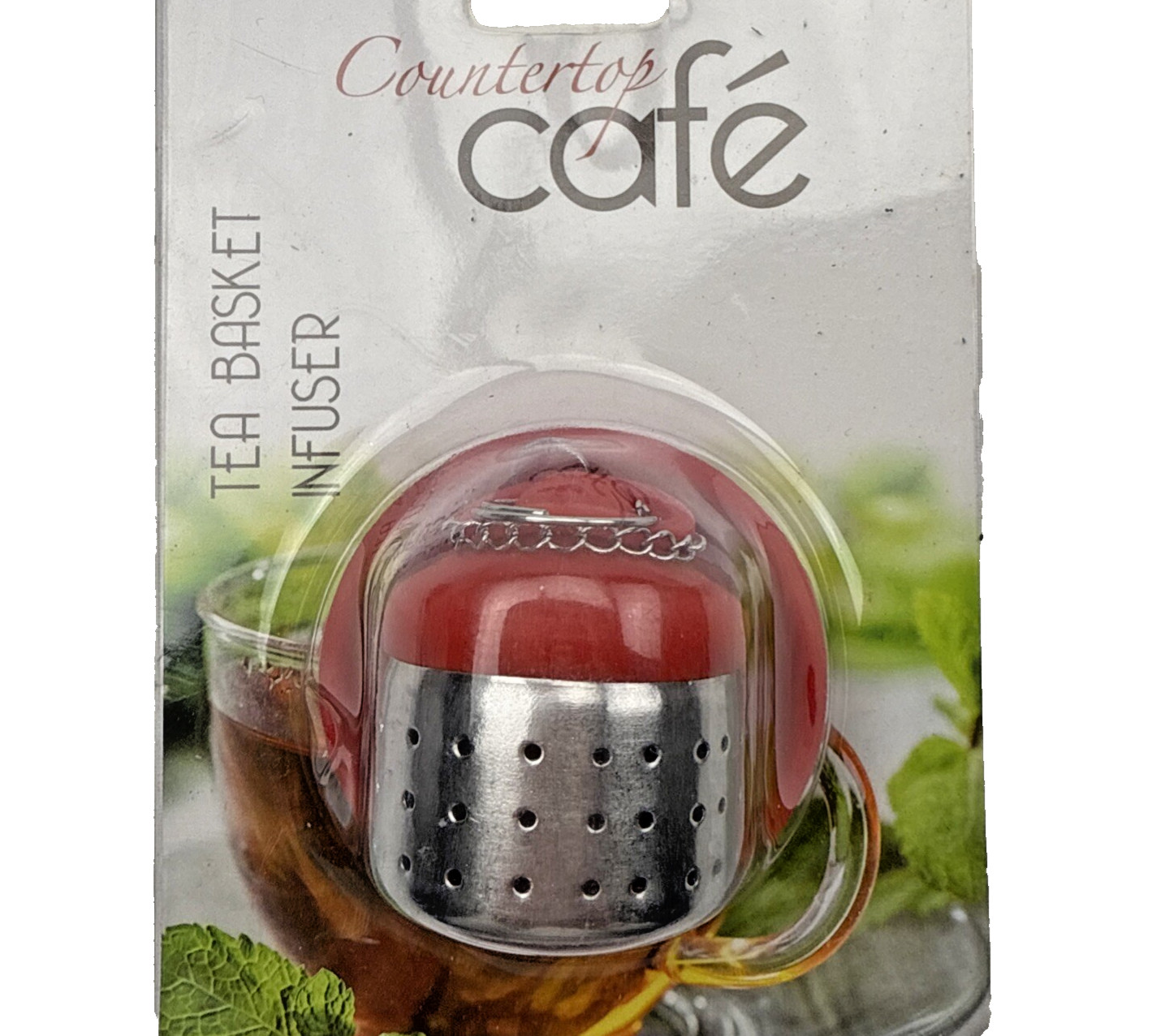 Basket Infuser Red Stainless Steel New