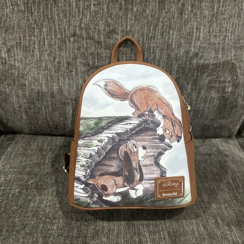 Loungefly Disney Fox and the Hound Meeting Log Copper & Tod