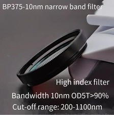 BP375-10 Narrow Bandpass Filter FWHM 10nm OD5 T 90 Optical Interference Filter