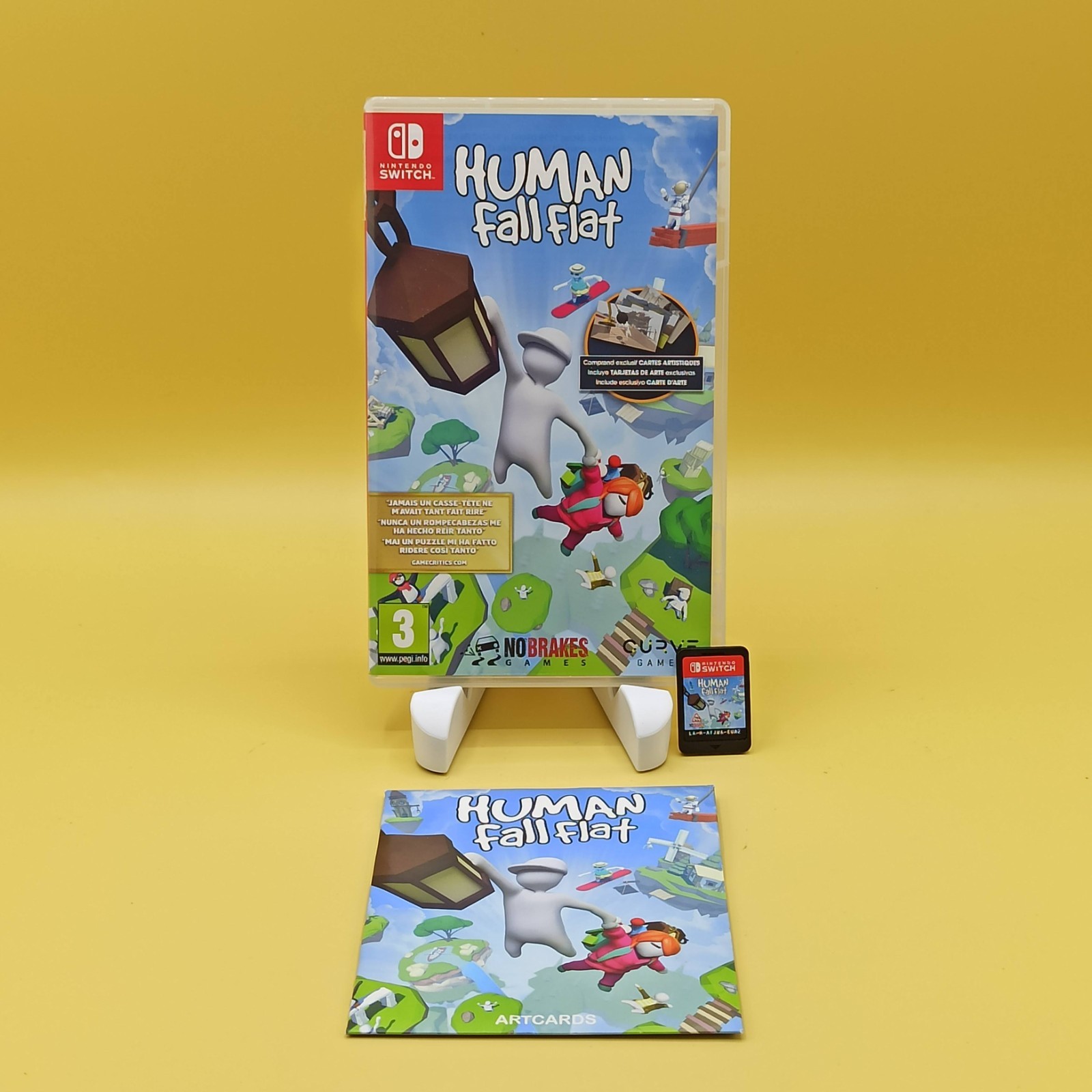HUMAN FALL FLAT Nintendo Switch Multilingua COMPLETO con Carte Artistiche