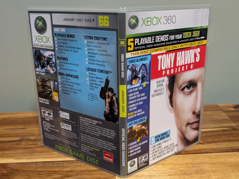 Xbox 360 January 2007 #66 Demo Disc -Tested- Tony Hawk's Project 8 -Near Mint 📀 - Image 4 of 4