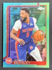 Malik Beasley 2025-26 Topps Chrome Aqua Refractor Base /199 #36