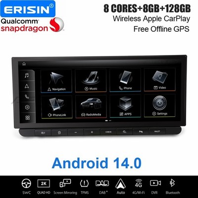 12,3'' Qualcomm Android 16 Autoradio CarPlay Navi DAB+ Wifi Für Audi Q7 8GB+128GB