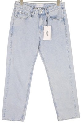 CALVIN KLEIN 90s Straight Men Jeans W29 Light Blue Washed Faded Zip Fly Denim *