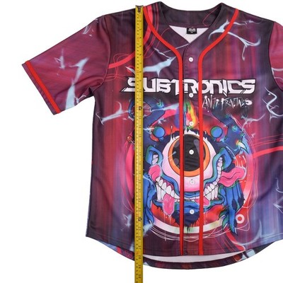 Subtronics Antifractals 710 Baseball Jersey Men's Size Medium Rave