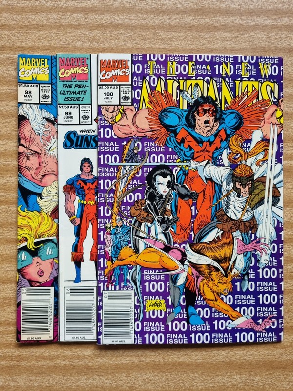 New Mutants 98 99 100  DEADPOOL  Australian Price Variant lot 1991 RARE! 🔥🔥🔥
