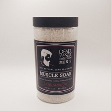 New Dead Sea Collection Men's Muscle Soak Sandalwood 37 oz 100 Natural Product