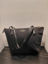 Kate Spade baby diaper bag/tote bag in black nylon.