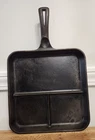 Vintage Wagner Ware 1101C Bacon and Egg Breakfast Skillet Cast Iron 9" x 9"