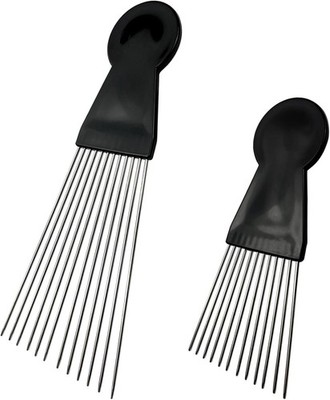 2PCS Detangling b Set for Braid Styling   Metal Afro b for Women,