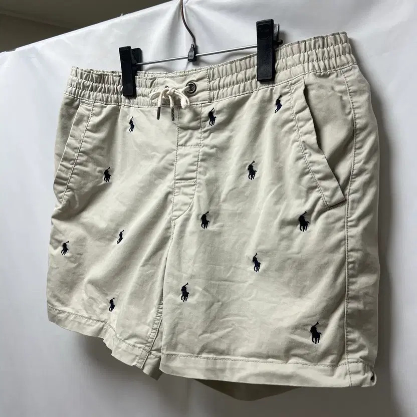 Polo Ralph Lauren Pony Pattern Shorts, Size M, Beige thumbnail 3