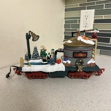 New Bright Holiday Express TANKER CAR w Animated Ice Skating Elf TESTED VIDEO