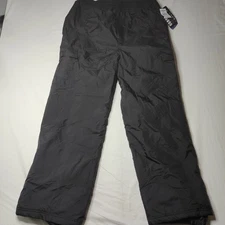 NWT Sport Essentials Mens L Black Snow Pants Waterproof Nylon Winter