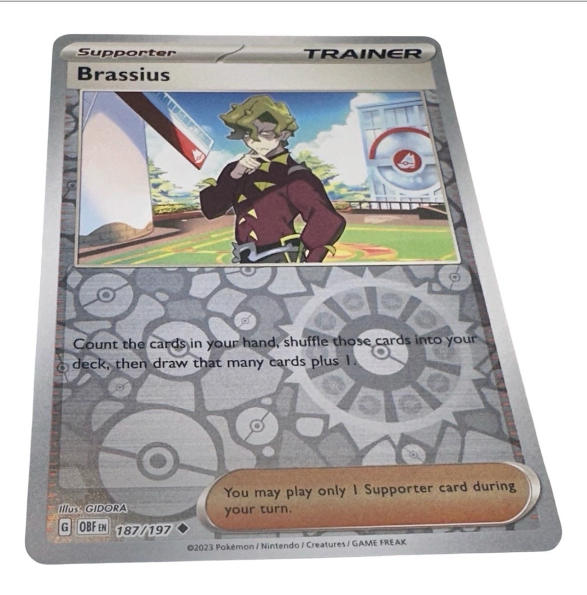 Brassius 187/197 Pokemon OBF Uncommon NM Reverse Holo - Buy 3 Get 2 Free