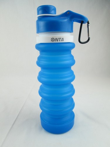 Travel Water Bottle 18oz Food Grade Silicone Portable Camping Water Collapsible