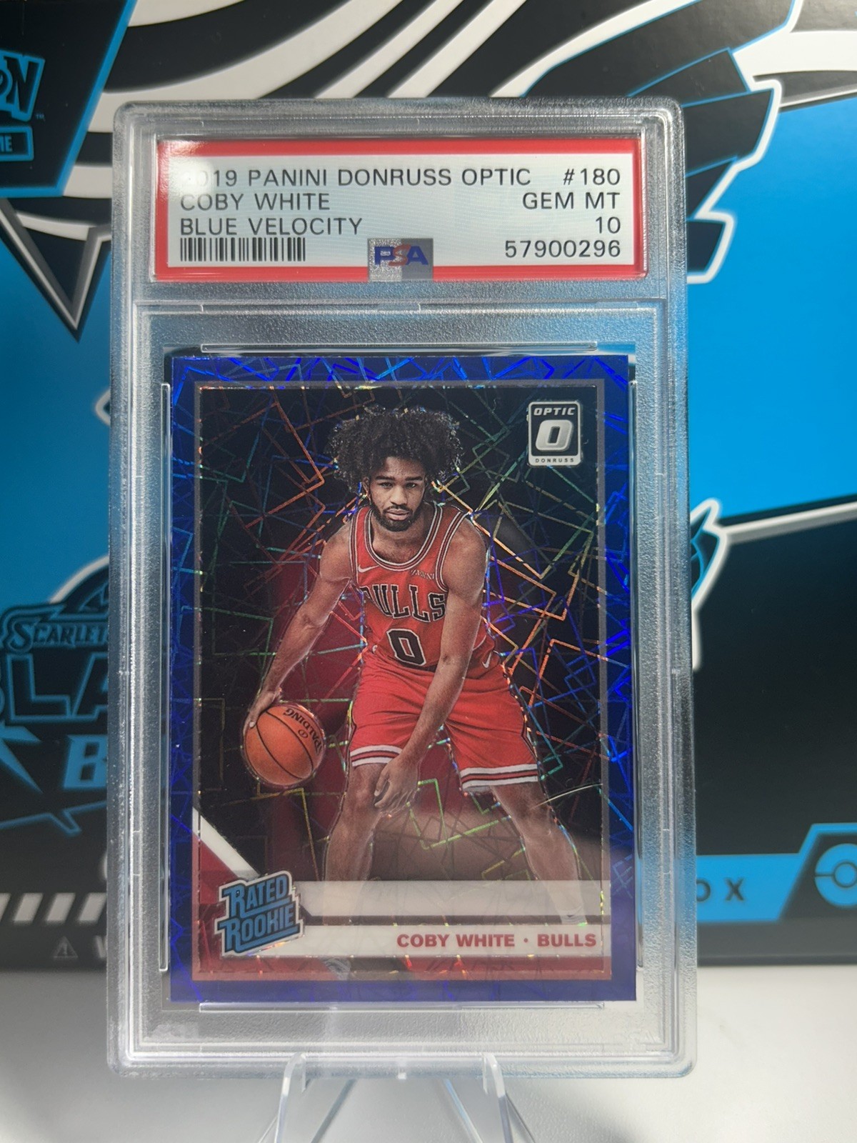 2019 Optic Coby White PSA 10 GEM MINT Blue Velocity RATED ROOKIE RC #180