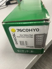 Genuine New Sealed Lexmark 76C0HY0 High Yield Yellow Toner Cartridge