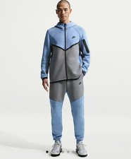 Set uomo taglia L alto -Nike Sportswear Tech pile blu top e fondo autentico nuovo