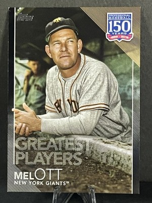 2019 Topps Greatest Players Black Mel Ott 014/299 New York Giants