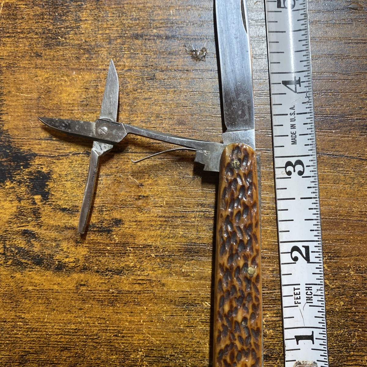 Vintage Bone W.H.Morley & Sons-Germany Knife -Cloverleaf 1913-1927
