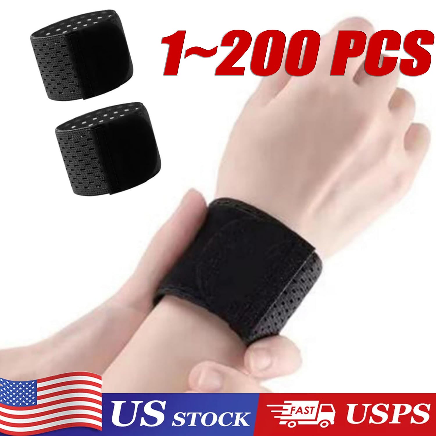 Adjustable sports wrist band brace wrap support strap carpal tunnel bandage lot