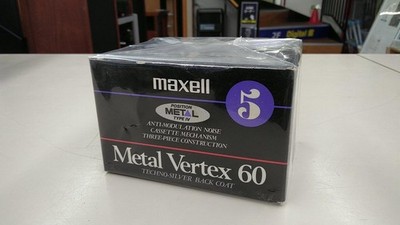 Maxell Metal Vertex 60 MV60 Type IV Cassette Tape 5pcs Sealed Vintage Japan