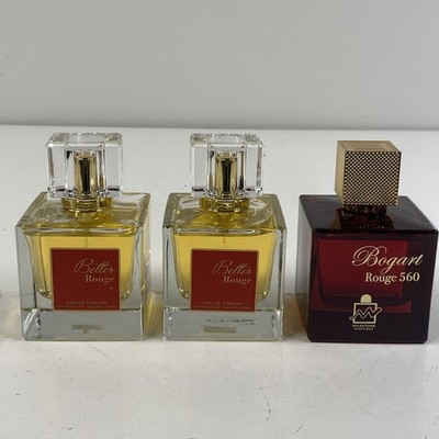 LOT x3 BETTER ROUGE Eau De Parfum BOGART ROUGE 560 Perfume Spray 3.4 Fl Oz Full