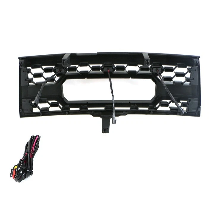 Parrilla delantera para Toyota 4Runner 1996-2000 parrilla superior negra con LED Foto 4 de 4