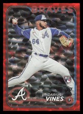 2024 Topps Orange Crackle Foil /299 #493 Darius Vines Atlanta Braves