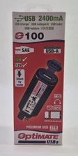 Tecmate Optimate USB O-100v3, Smart 2400mA USB Charger, with Standby Mode