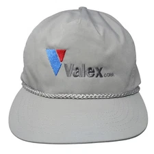 Valex Corp Strapback Rope Hat Solid Gray One Size Embroidered Outdoor