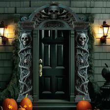 Halloween Decorations Door Banners - 3 Pcs Halloween Cemetery Banner