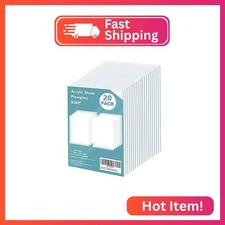 Egofine Plexiglass Sheets Acrylic Sheets 20 Pack of 8.5x11 0.04 Thick Clear Pl