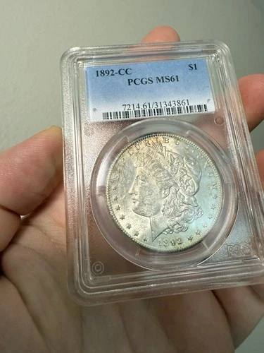 1892-CC $1 Morgan Silver Dollar PCGS MS61