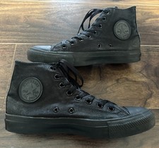 Converse All Star Hi Tops Black Canvas Sneakers Trainers Uk Size 7