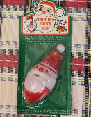 Vintage Spinning Santa Top - SEALED - Fun World 7070 - Christmas Holiday Toy