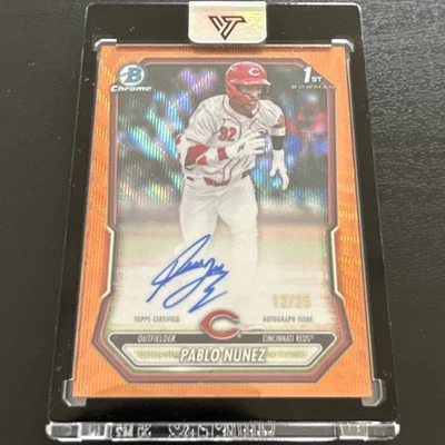 Bowman 2026 Bowman Chrome 1st Pablo Nunez Auto /25 CPA-PN Cincinnati Reds - Bild 1 von 3