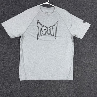 Tapout Victory Tee Men's XL Athletic T-Shirt Gray Heather MMA Training Gym Y2K