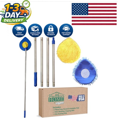 #ad #ad Long Handle Wall Washer with Stainless Steel amp; Eco Friendly Microfiber Pads $63.99