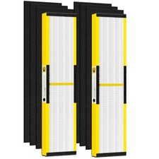 2 Pack FLT5000 HEPA Filter C Replacement with 6 Pack Activated Carbon Pre-Fil...