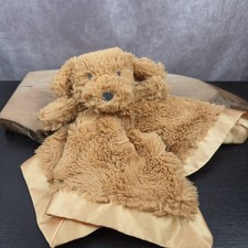 Cloud Island Golden Tan Puppy Dog Swirls Baby Security Blanket Plush Lovey Satin