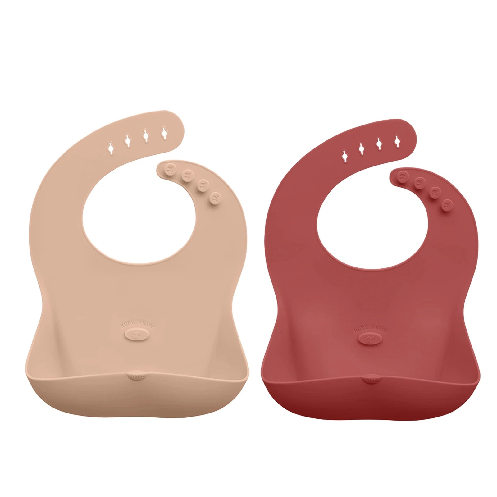 Ruby Wrapp Silicone Bibs for Babies - Waterproof Bib Made with Stain Resistan...